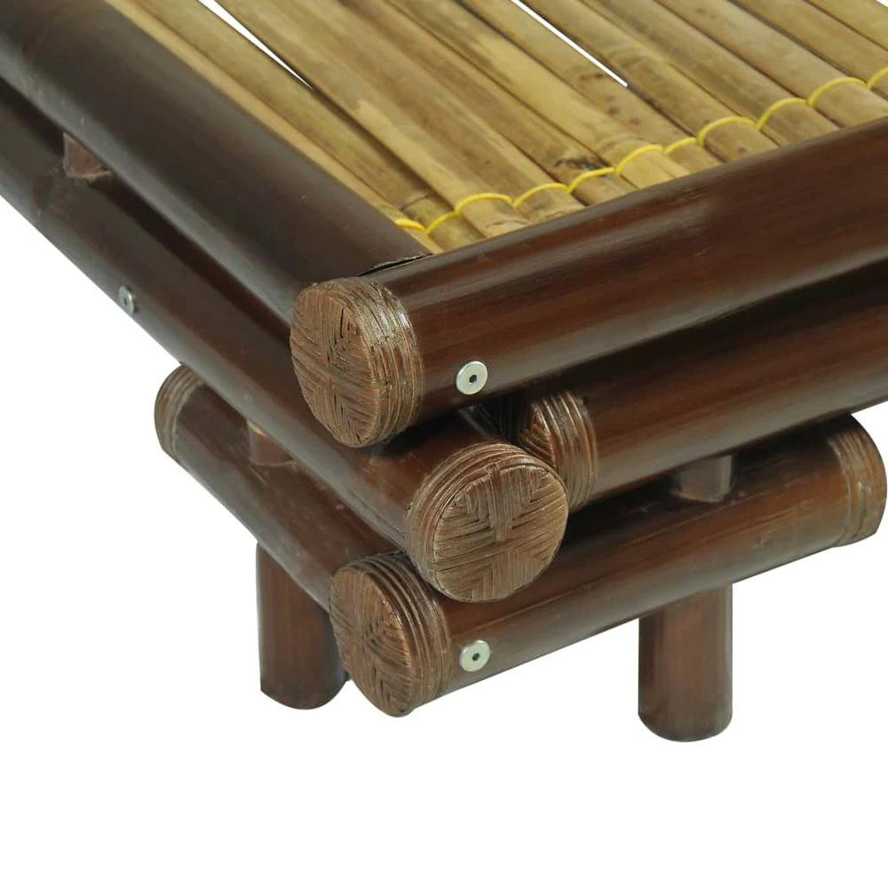 Bed Frame Dark Brown Bamboo 180x200 cm 6FT vidaXL Super King by vidaXL