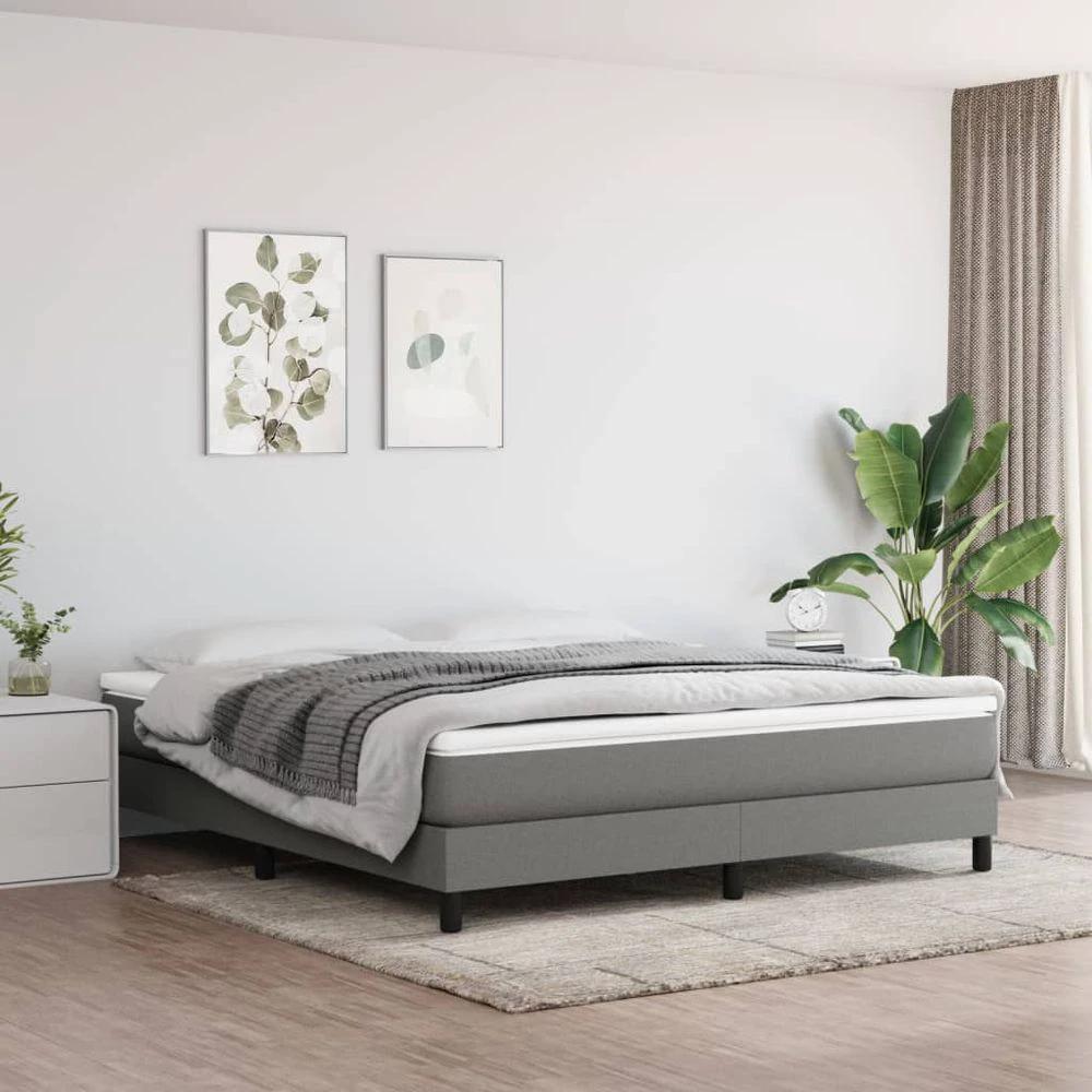 vidaXL Bed Frame Dark Grey 180x200 cm vidaXL Super King Fabric - Uncategorized Super King Size