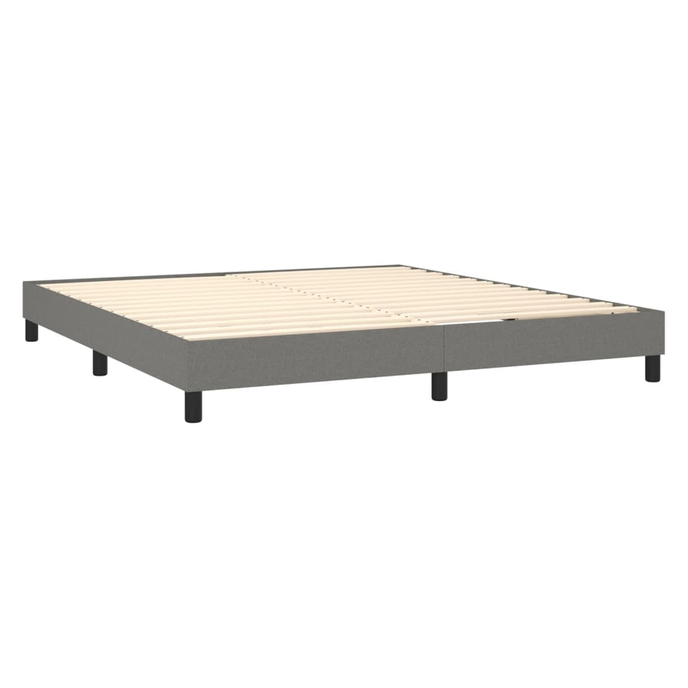 vidaXL Bed Frame Dark Grey 180x200 cm vidaXL Super King Fabric - Uncategorized Super King Size