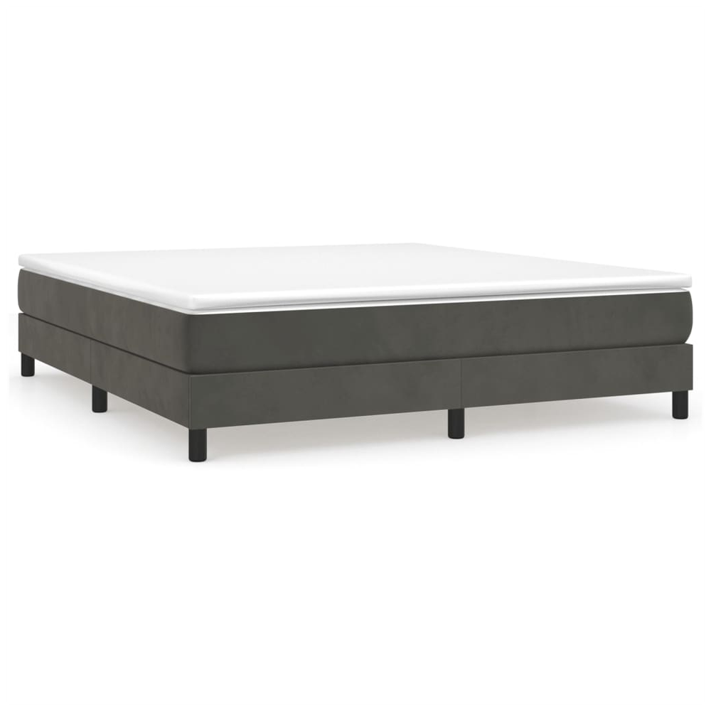 Bed Frame Dark Grey 180x200 cm vidaXL Super King Velvet by vidaXL