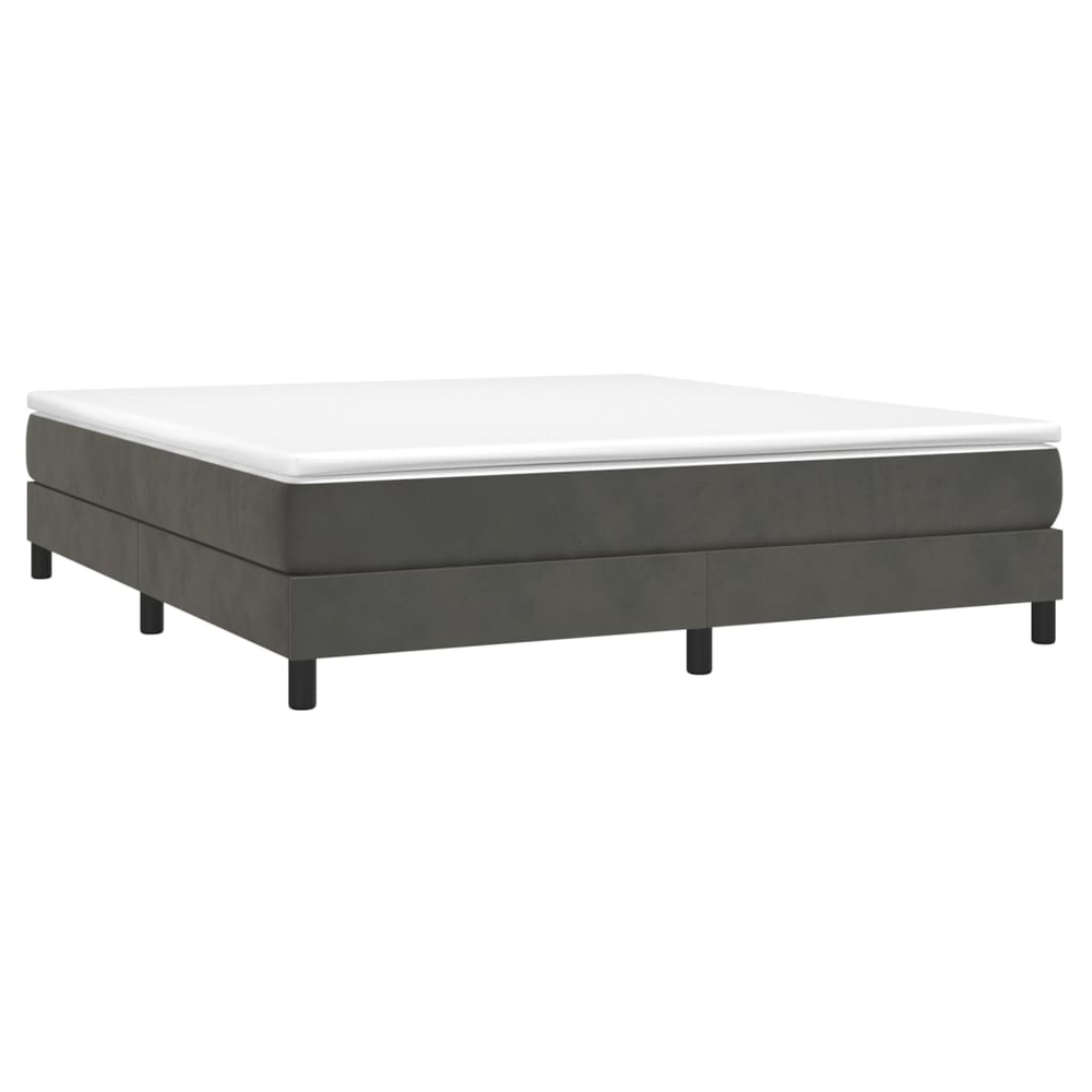 Bed Frame Dark Grey 180x200 cm vidaXL Super King Velvet by vidaXL
