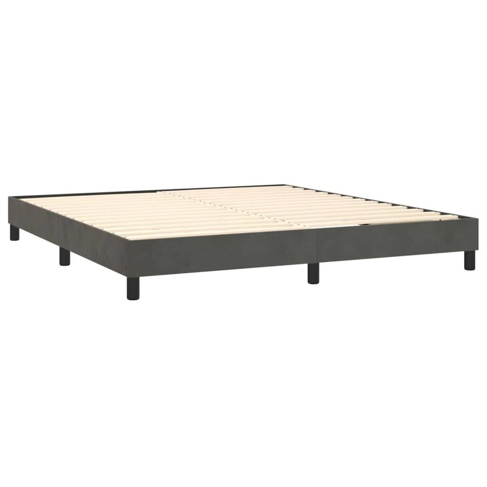 Bed Frame Dark Grey 180x200 cm vidaXL Super King Velvet by vidaXL