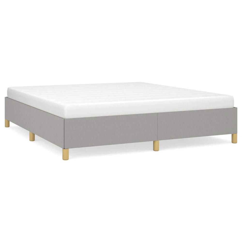 Bed Frame Light Grey 180x200 cm vidaXL Super King Fabric by vidaXL