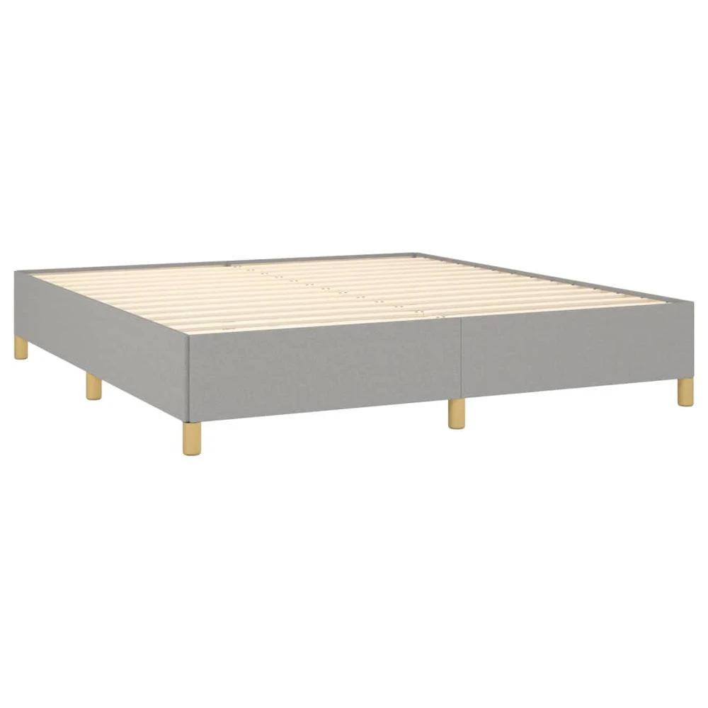 Bed Frame Light Grey 180x200 cm vidaXL Super King Fabric by vidaXL