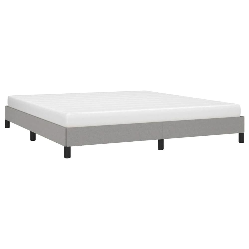 Bed Frame Light Grey 180x200 cm vidaXL Super King Fabric by vidaXL
