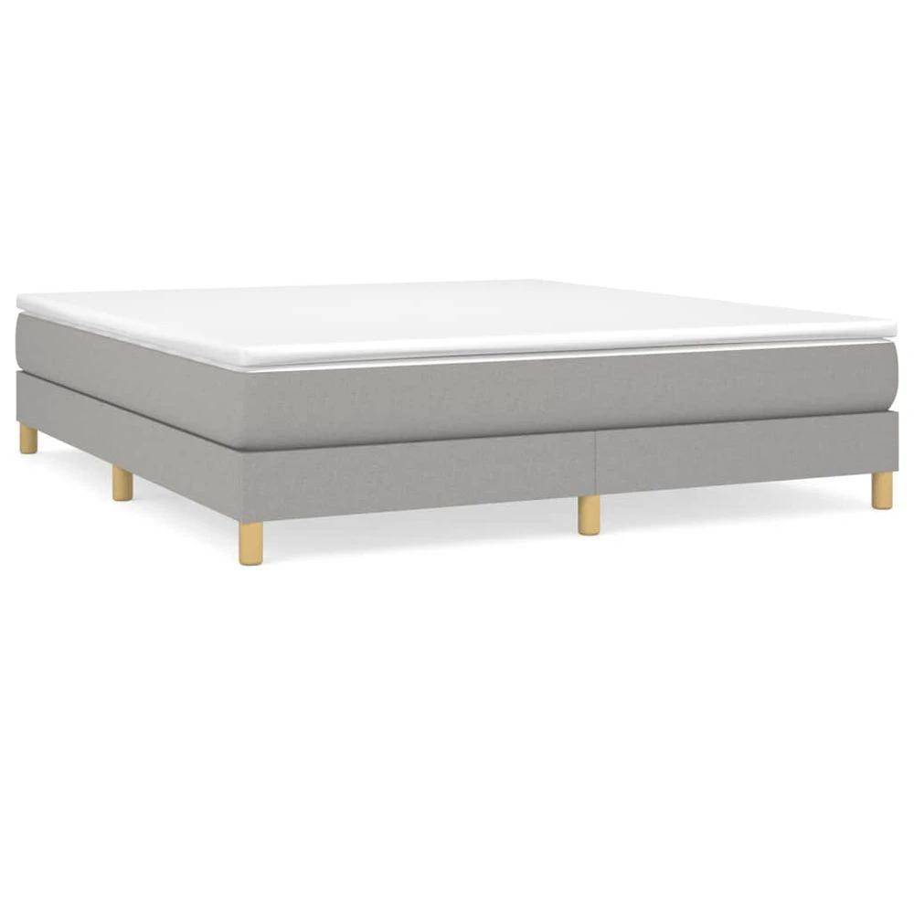 Bed Frame Light Grey 180x200cm vidaXL Super King Fabric by vidaXL