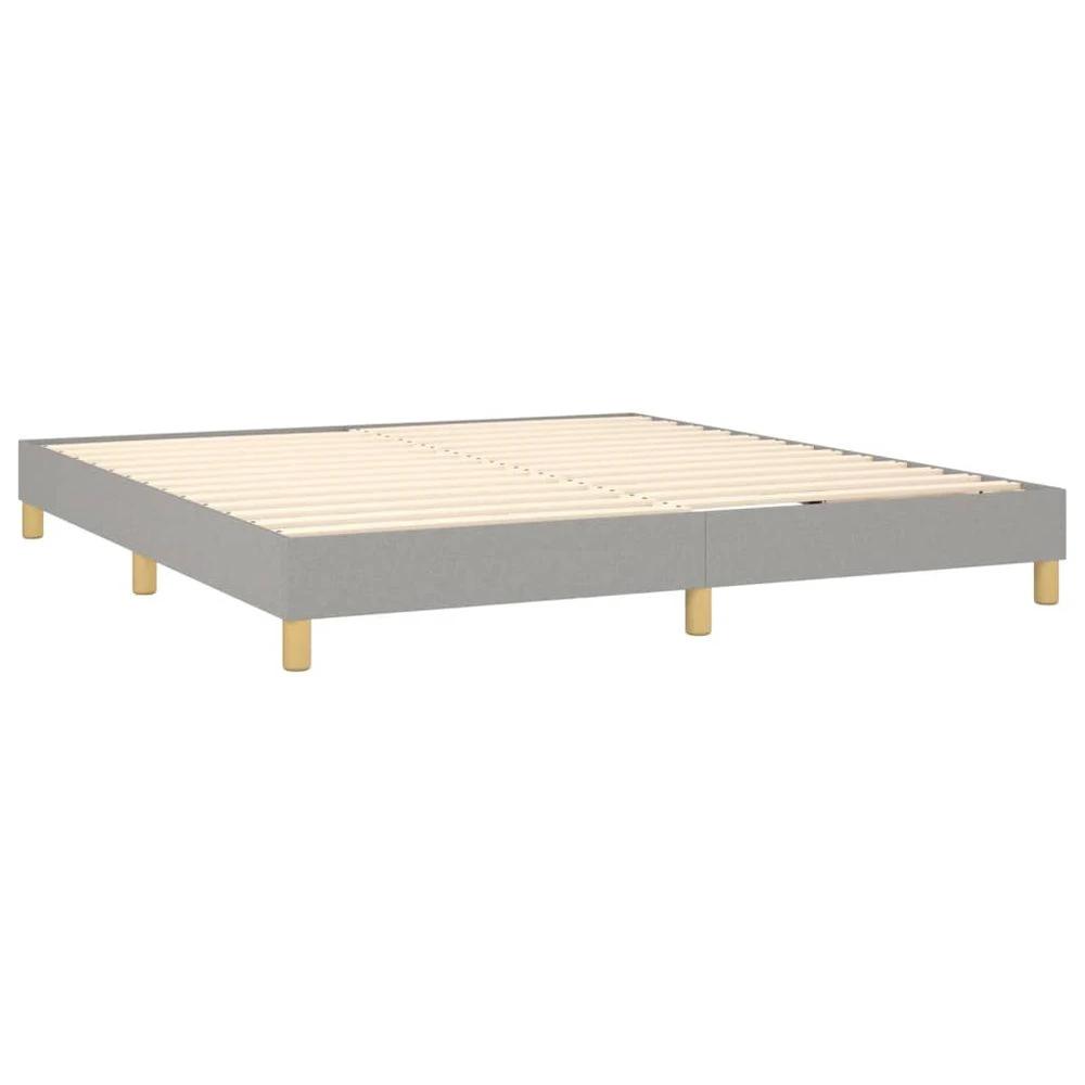 Bed Frame Light Grey 180x200cm vidaXL Super King Fabric by vidaXL