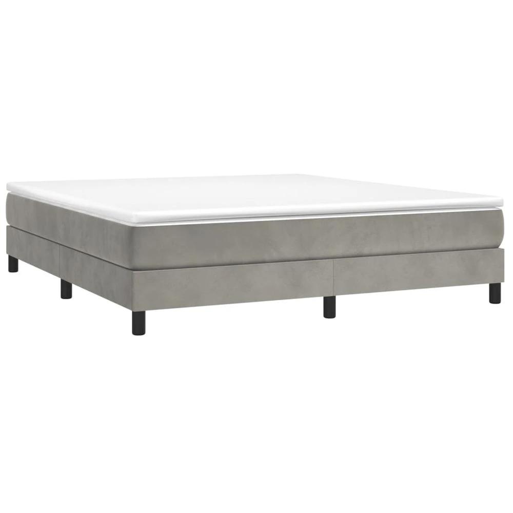 Bed Frame Light Grey 180x200cm vidaXL Super King Velvet by vidaXL