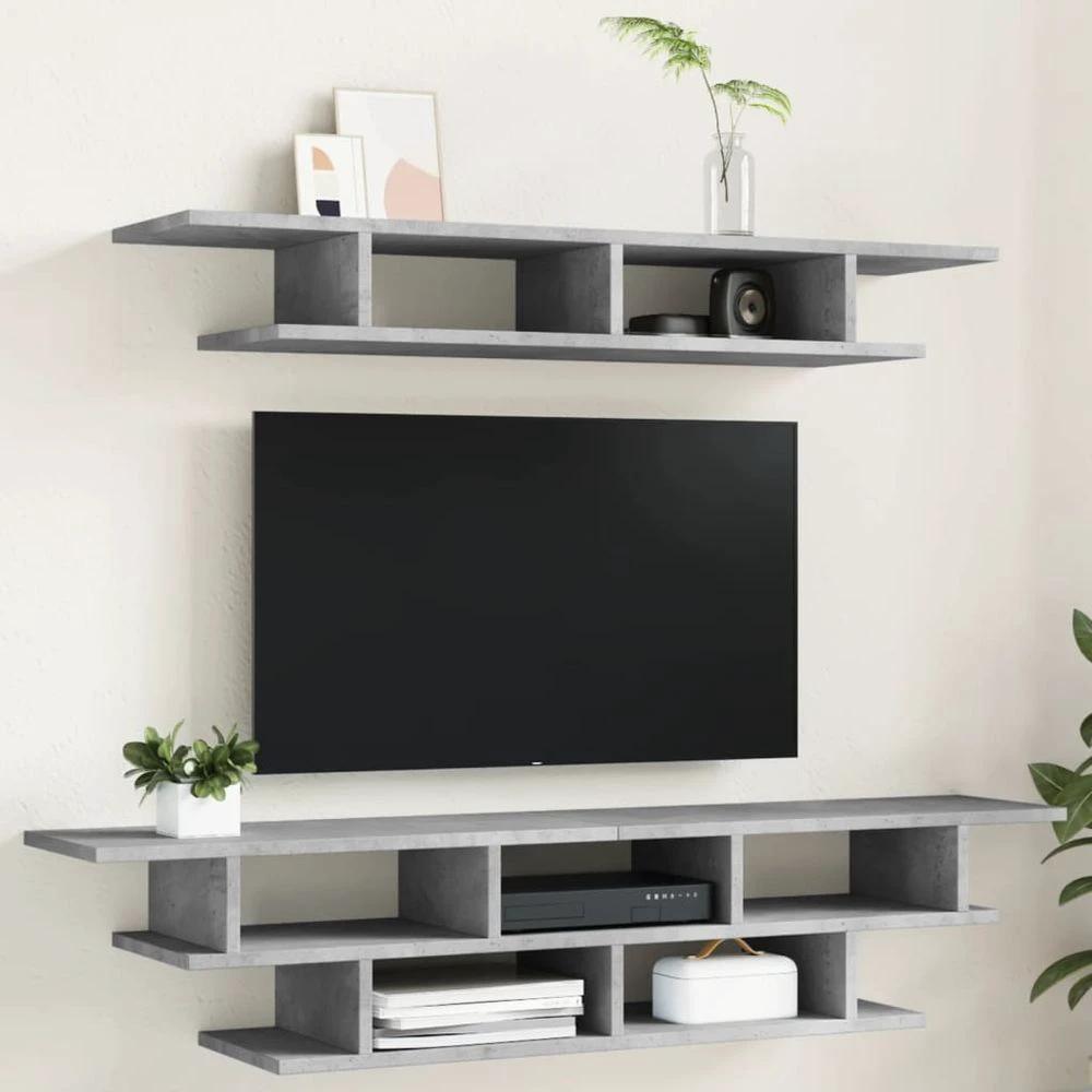 TV Wall Units White vidaXL Engineered Wood by vidaXL