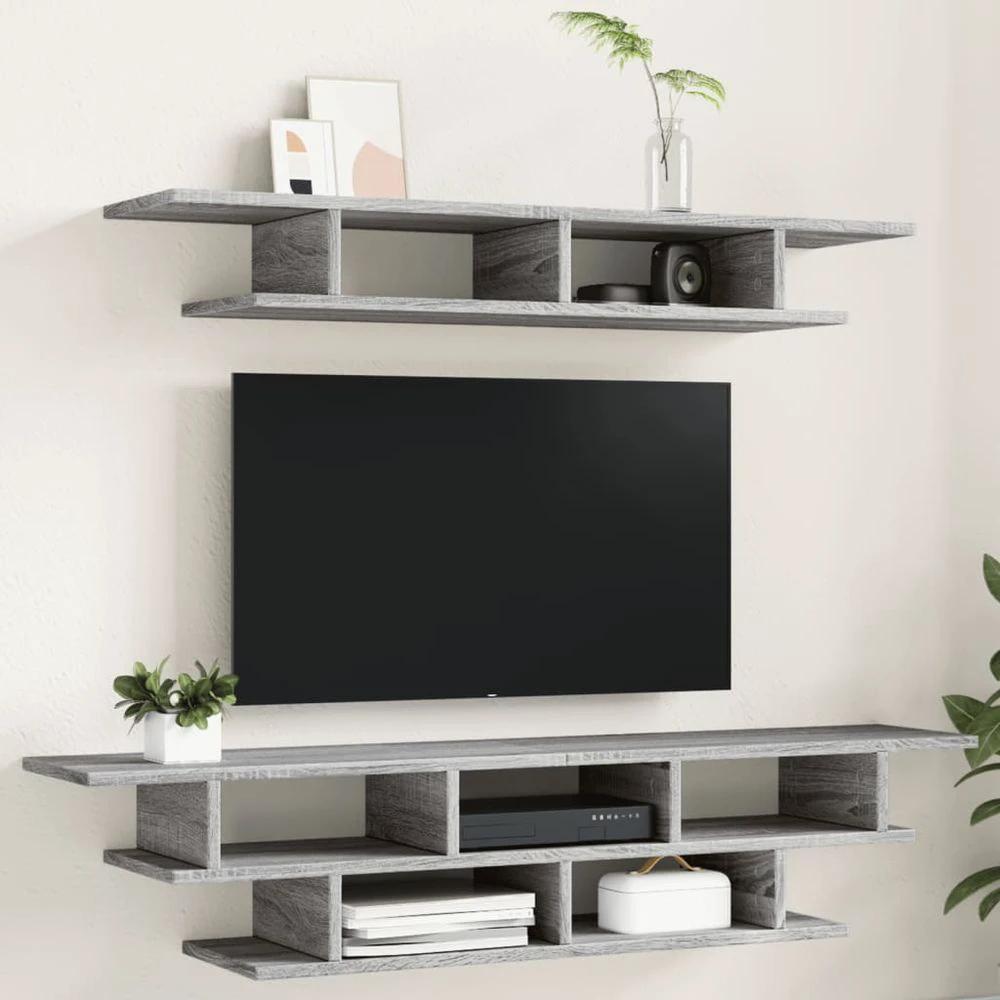 TV Wall Units White vidaXL Engineered Wood by vidaXL