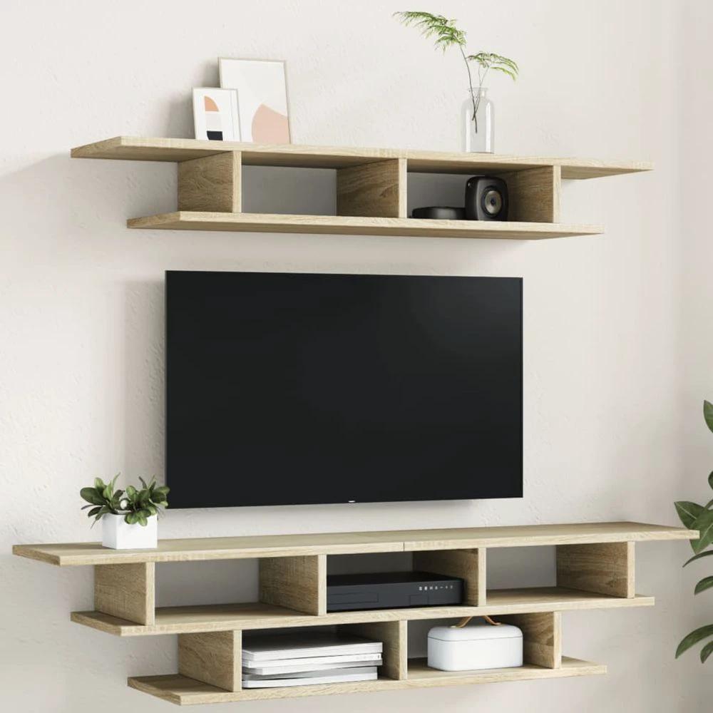 TV Wall Units White vidaXL Engineered Wood by vidaXL