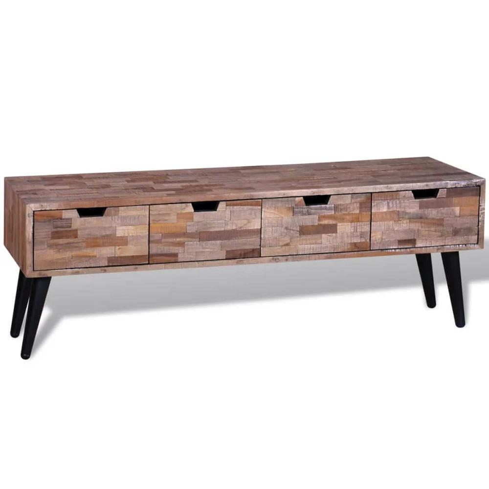 Console TV Cabinet with 4 Drawers vidaXL Reclaimed Teak by vidaXL