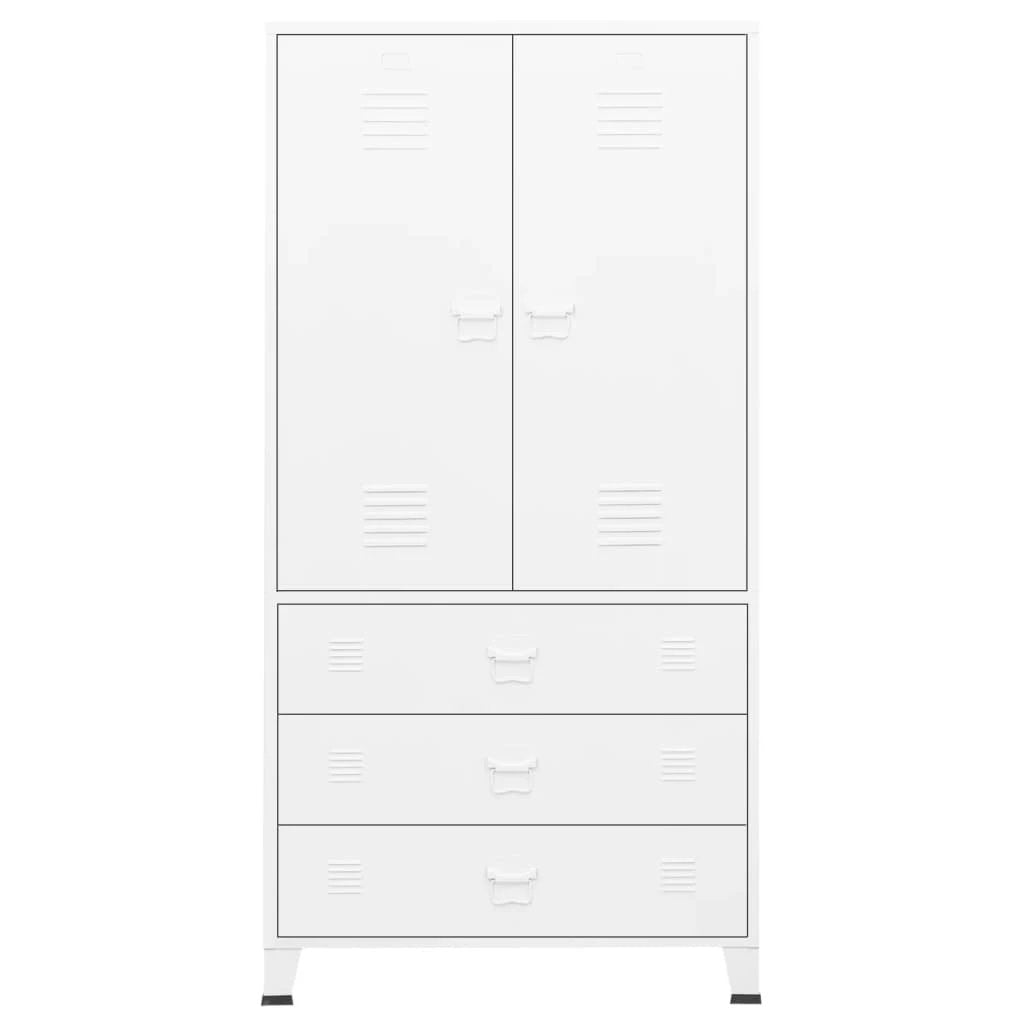 vidaXL Industrial Wardrobe Black 90x50x180 cm Metal - Wardrobe