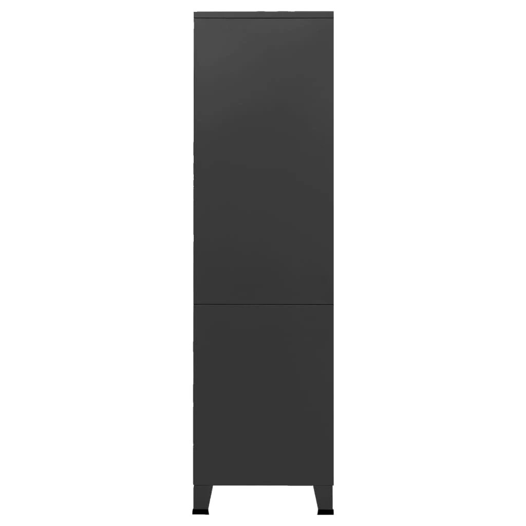 vidaXL Industrial Wardrobe Black 90x50x180 cm Metal - Wardrobe