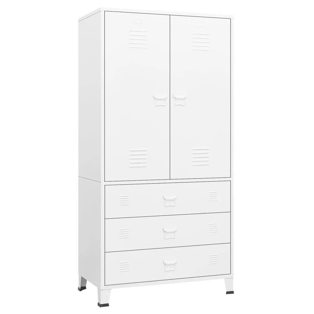 vidaXL Industrial Wardrobe Black 90x50x180 cm Metal - Wardrobe