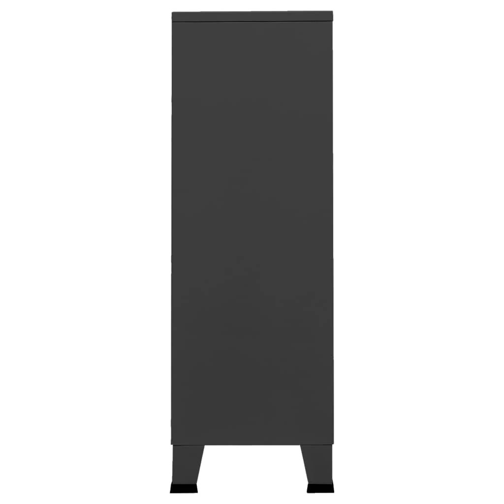 vidaXL Industrial Wardrobe White 67x35x107 cm Steel - Wardrobe