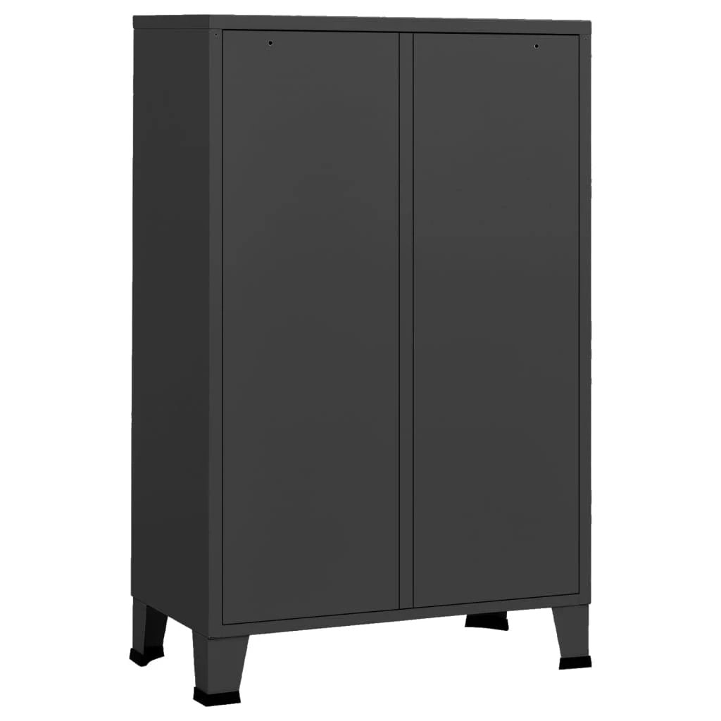 vidaXL Industrial Wardrobe White 67x35x107 cm Steel - Wardrobe