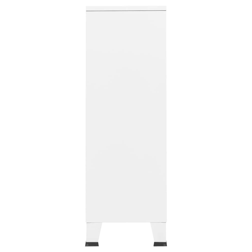 vidaXL Industrial Wardrobe White 67x35x107 cm Steel - Wardrobe
