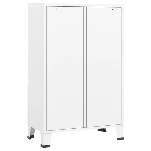 vidaXL Industrial Wardrobe White 67x35x107 cm Steel - Wardrobe