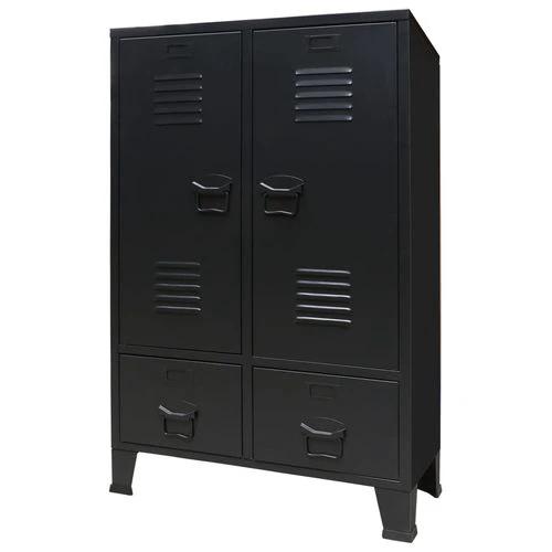 vidaXL Industrial Wardrobe White 67x35x107 cm Steel - Wardrobe