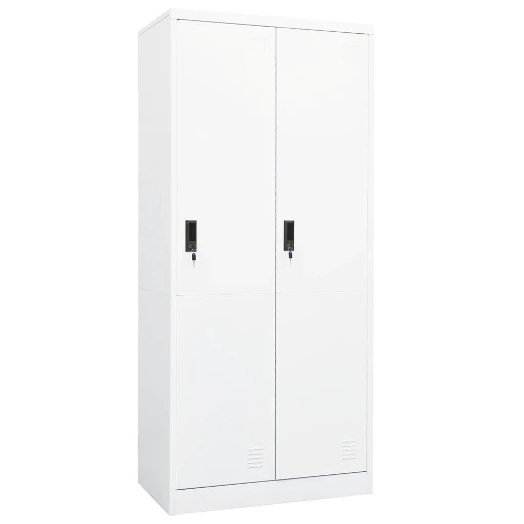 vidaXL Wardrobe White 80x50x180 cm Steel - Wardrobe