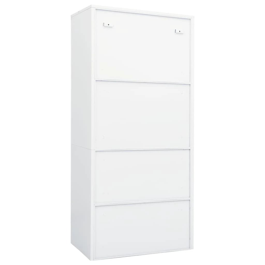 vidaXL Wardrobe White 80x50x180 cm Steel - Wardrobe