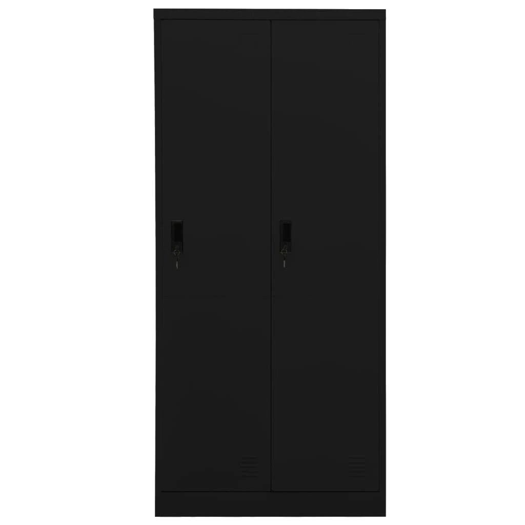 vidaXL Wardrobe White 80x50x180 cm Steel - Wardrobe