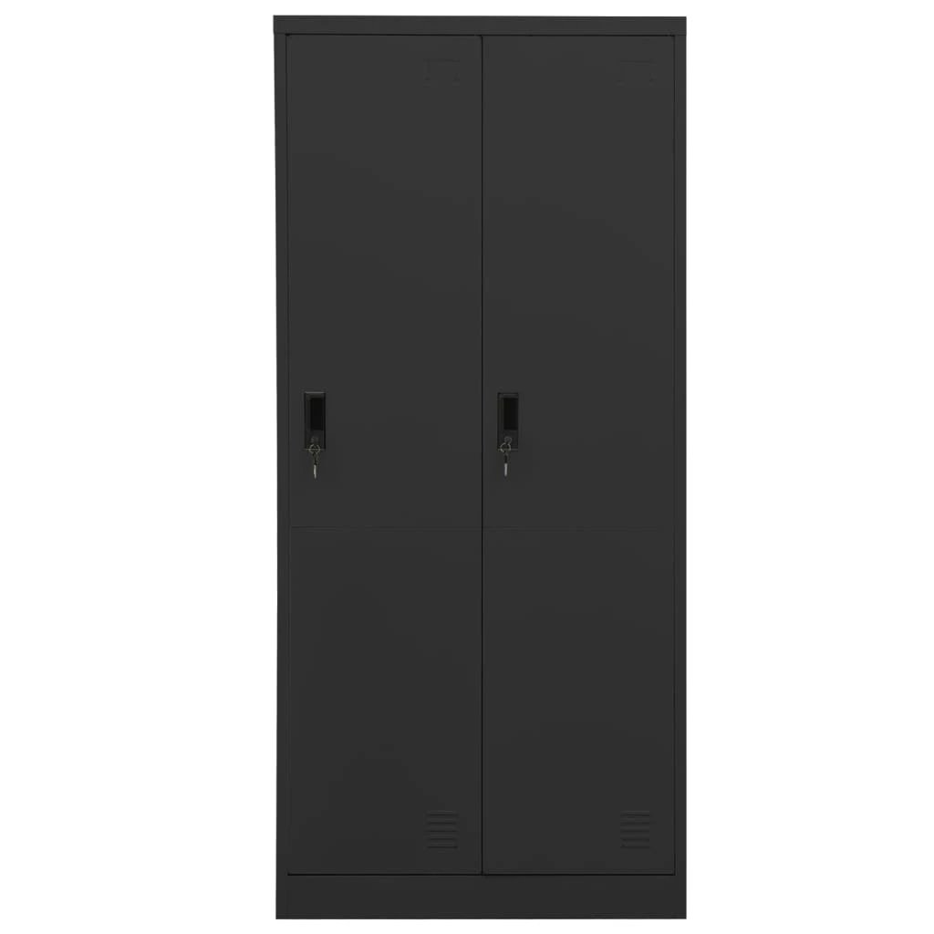 vidaXL Wardrobe White 80x50x180 cm Steel by vidaXL