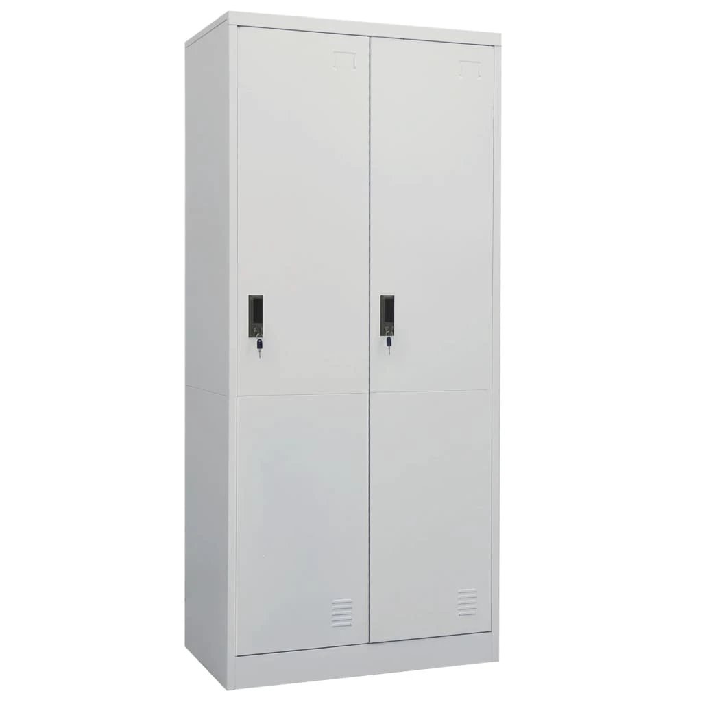 vidaXL Wardrobe White 80x50x180 cm Steel by vidaXL