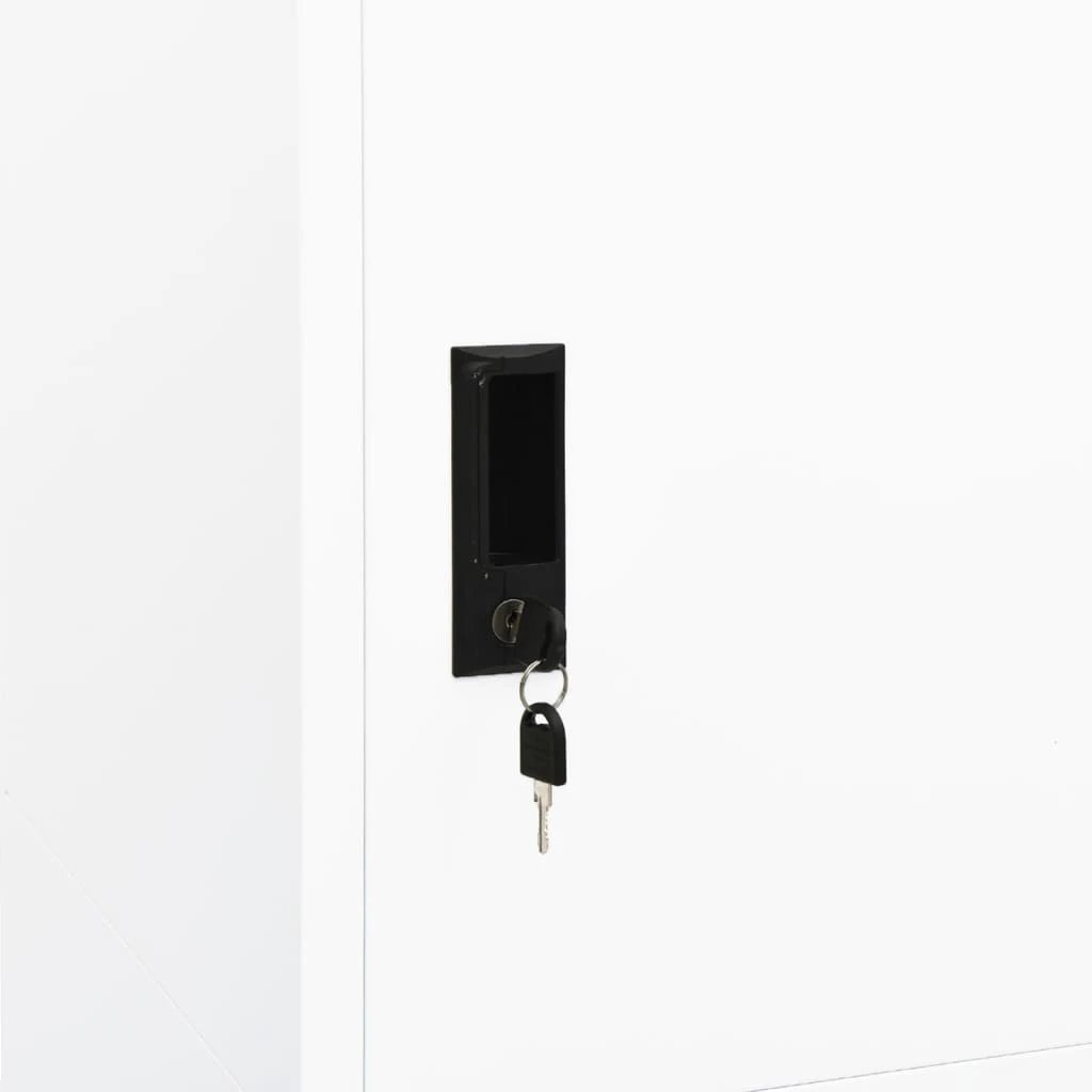 vidaXL Wardrobe White 80x50x180 cm Steel - Wardrobe