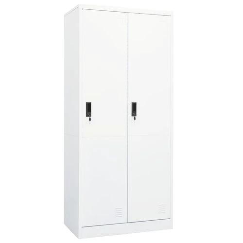 vidaXL Wardrobe White 80x50x180 cm Steel by vidaXL