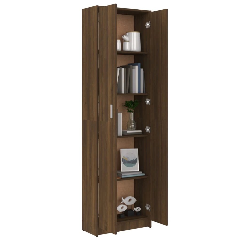vidaXL Hallway Wardrobe Smoked Oak 55x25x189 cm Engineered Wood - Wardrobe