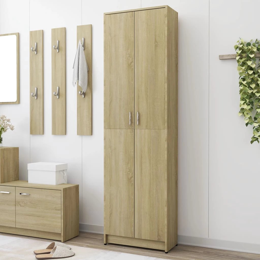 vidaXL Hallway Wardrobe Smoked Oak 55x25x189 cm Engineered Wood - Wardrobe