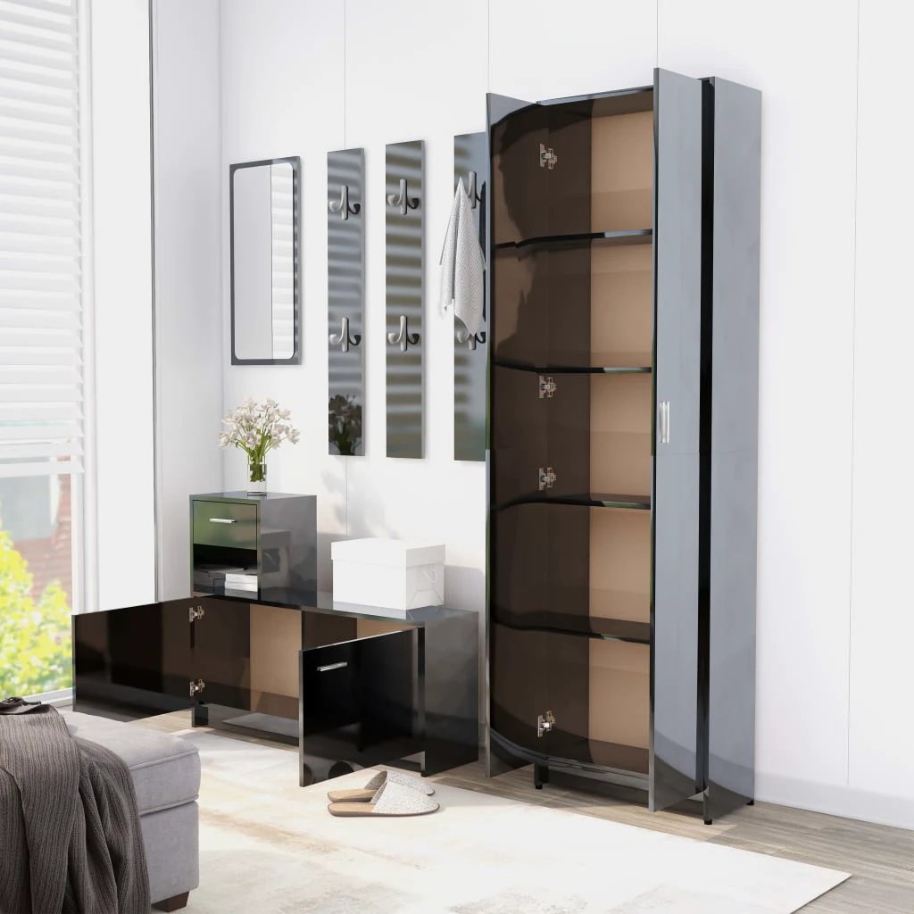 vidaXL Hallway Wardrobe Smoked Oak 55x25x189 cm Engineered Wood by vidaXL