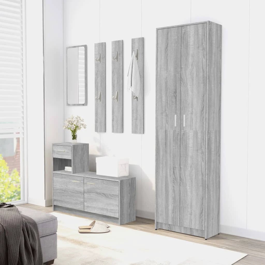 vidaXL Hallway Wardrobe Smoked Oak 55x25x189 cm Engineered Wood - Wardrobe