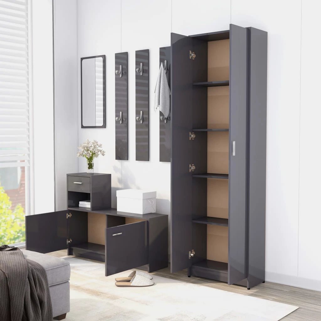 vidaXL Hallway Wardrobe Smoked Oak 55x25x189 cm Engineered Wood - Wardrobe