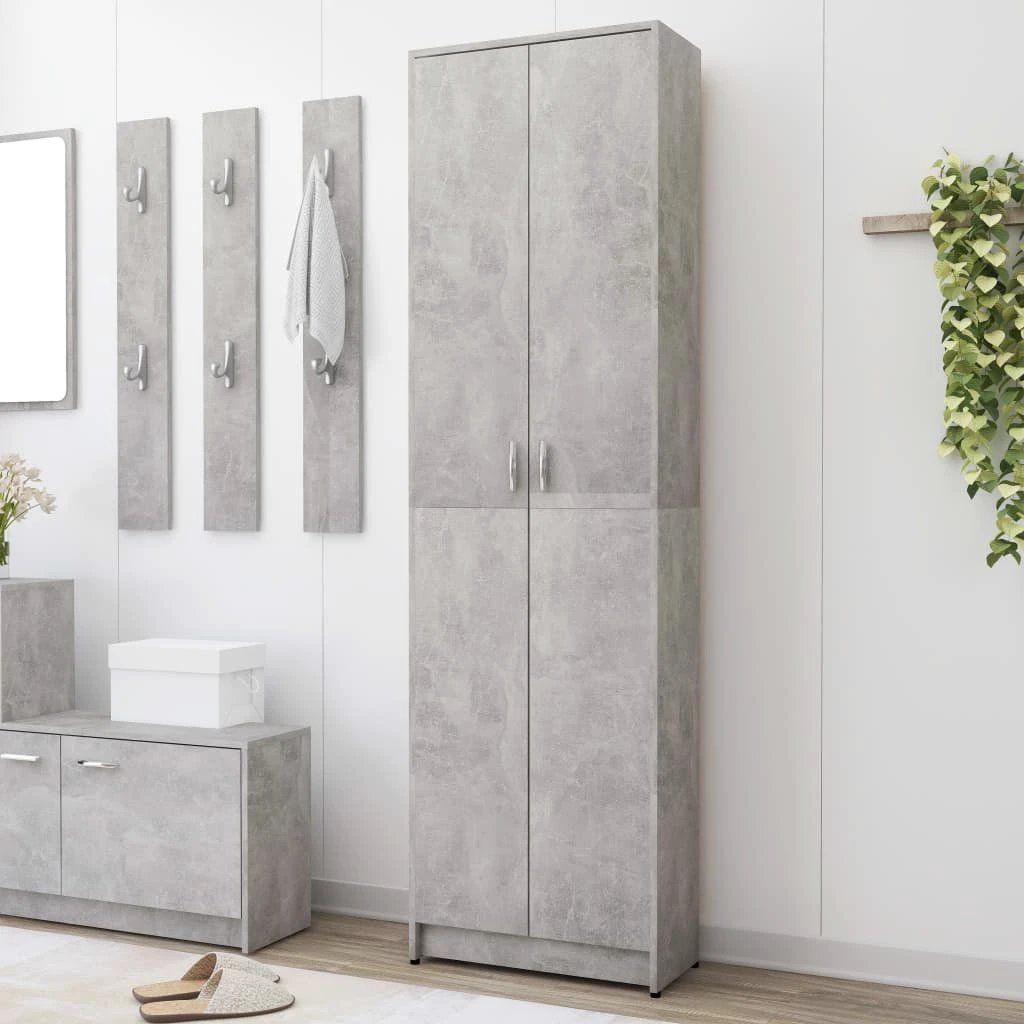 vidaXL Hallway Wardrobe Smoked Oak 55x25x189 cm Engineered Wood - Wardrobe