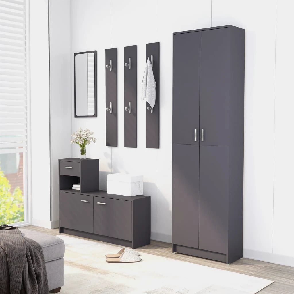 vidaXL Hallway Wardrobe Smoked Oak 55x25x189 cm Engineered Wood - Wardrobe