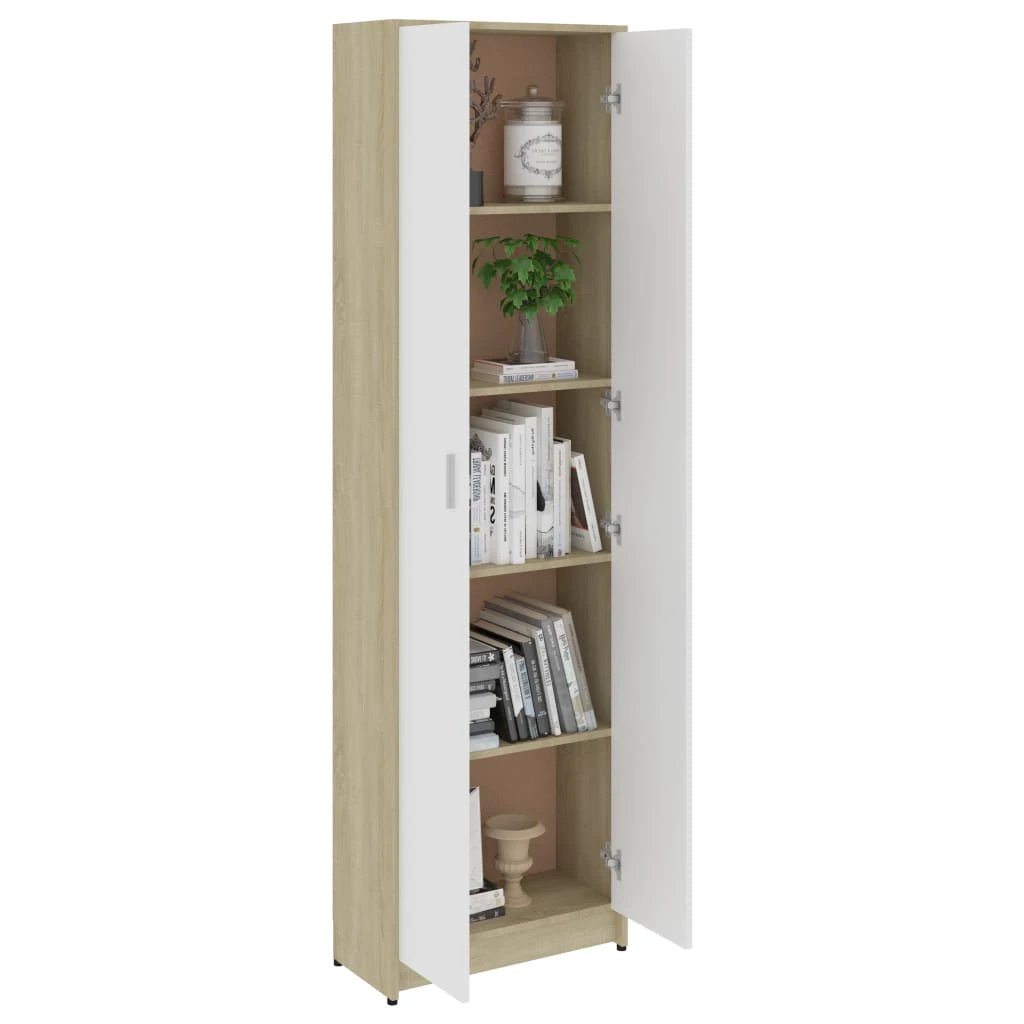 vidaXL Hallway Wardrobe Smoked Oak 55x25x189 cm Engineered Wood by vidaXL