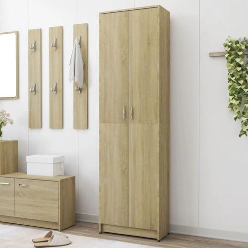 vidaXL Hallway Wardrobe Smoked Oak 55x25x189 cm Engineered Wood by vidaXL