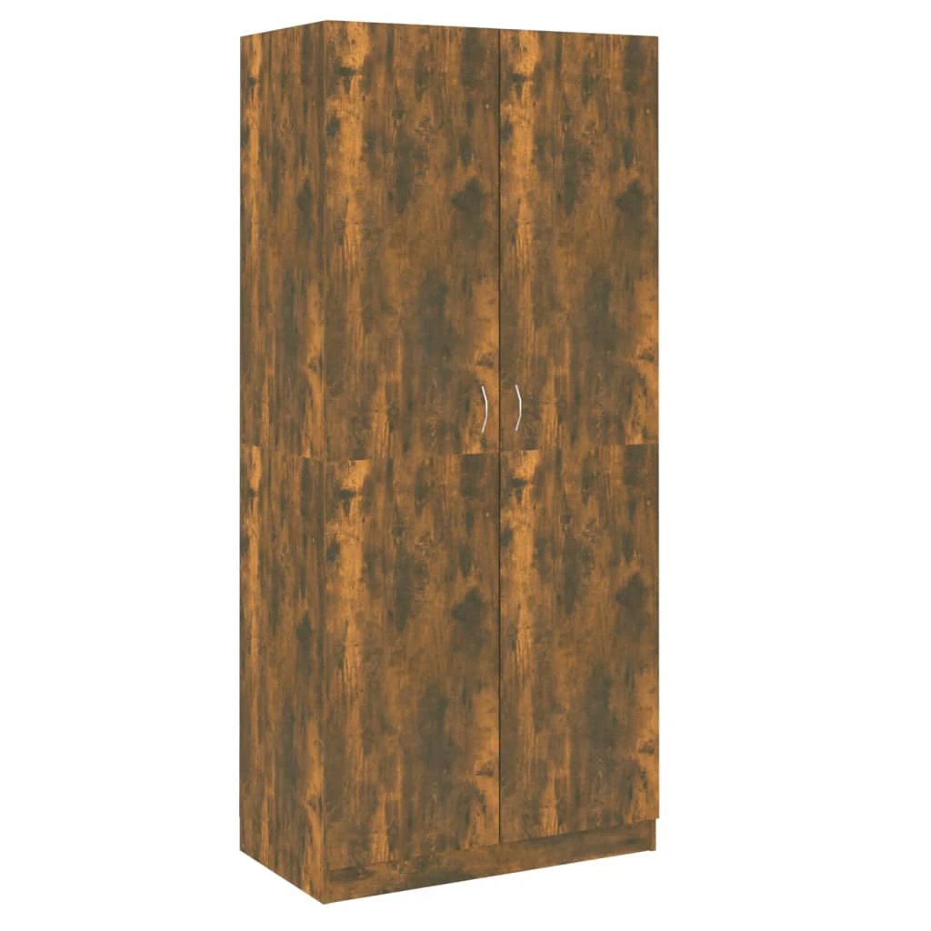 vidaXL Wardrobe Smoked Oak 90x50x200 cm Engineered Wood by vidaXL