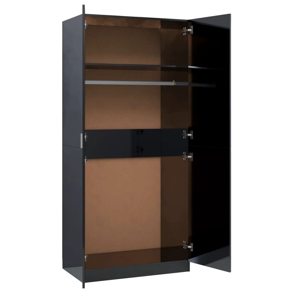 vidaXL Wardrobe Smoked Oak 90x50x200 cm Engineered Wood - Wardrobe