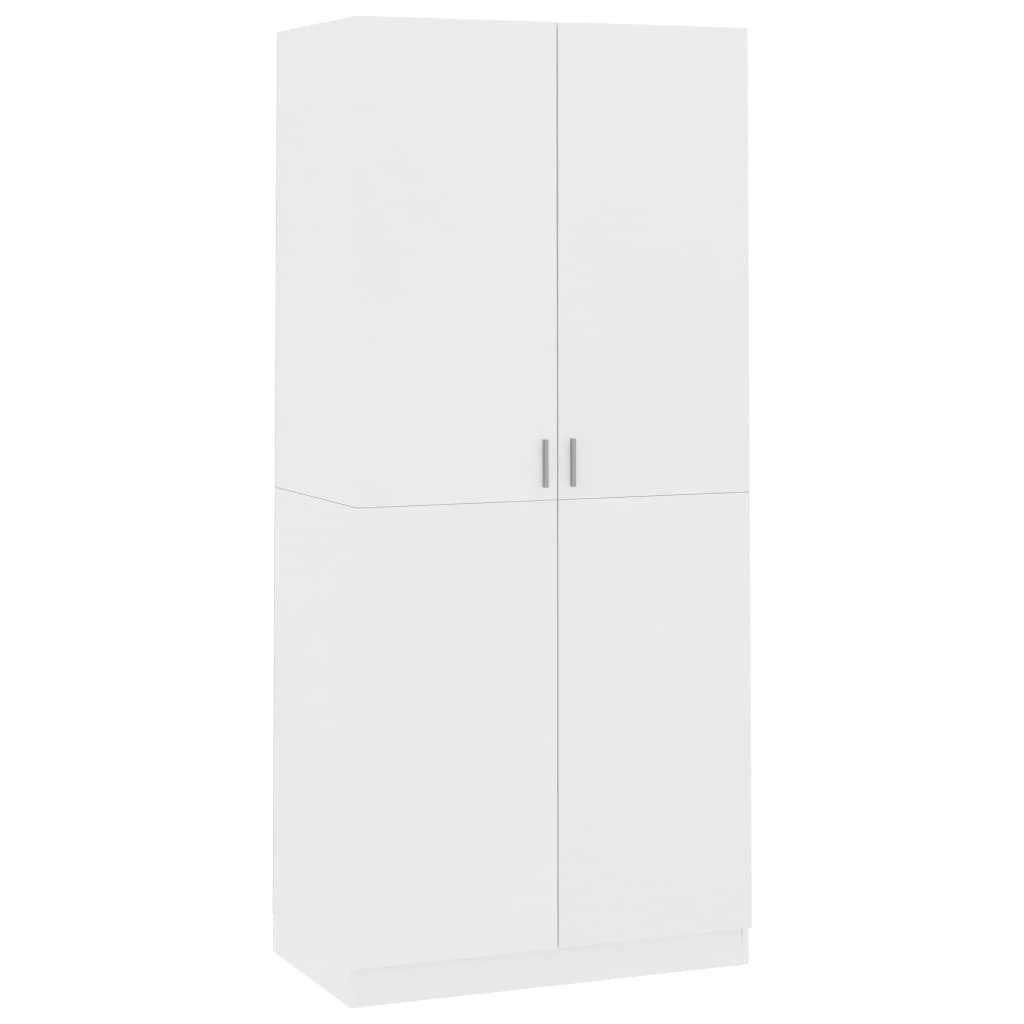 vidaXL Wardrobe Smoked Oak 90x50x200 cm Engineered Wood - Wardrobe