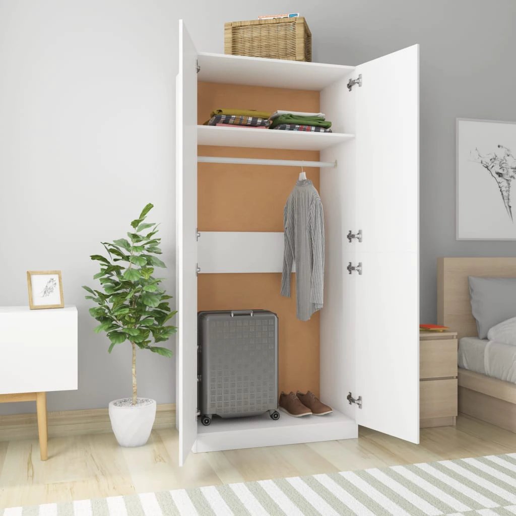 vidaXL Wardrobe Smoked Oak 90x50x200 cm Engineered Wood - Wardrobe