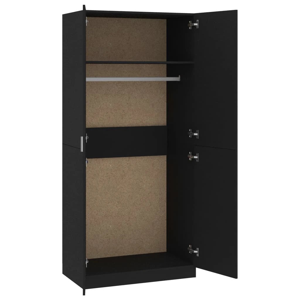 vidaXL Wardrobe Smoked Oak 90x50x200 cm Engineered Wood - Wardrobe