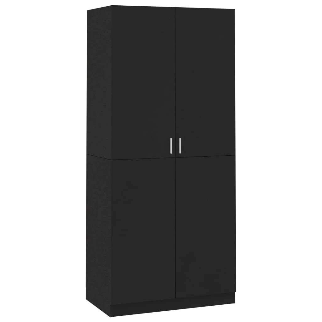 vidaXL Wardrobe Smoked Oak 90x50x200 cm Engineered Wood - Wardrobe