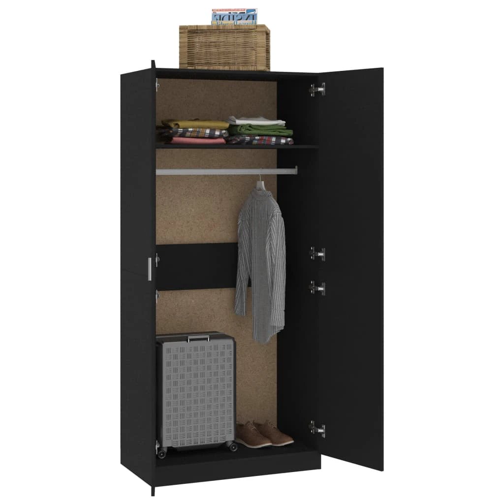 vidaXL Wardrobe Smoked Oak 90x50x200 cm Engineered Wood - Wardrobe