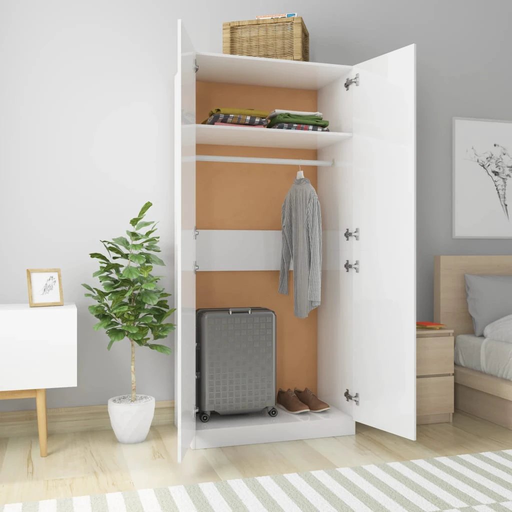 vidaXL Wardrobe Smoked Oak 90x50x200 cm Engineered Wood by vidaXL