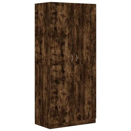 vidaXL Wardrobe Smoked Oak 90x50x200 cm Engineered Wood by vidaXL