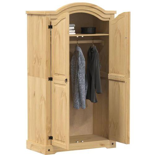 vidaXL Wardrobe Corona 102x52x186 cm Solid Wood Pine by vidaXL